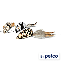 Leaps & Bounds Safari Mice Cat Toys with Catnip