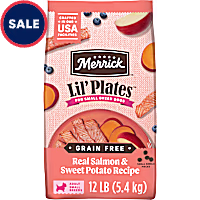 Merrick Lil' Plates Premium Grain Free Real Salmon and Sweet Potato Kibble Dry Dog Food for Small Dogs