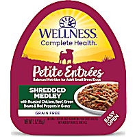 Wellness Petite Entrees Shredded Medley Roasted Chicken, Beef, Green Beans & Red Peppers Wet Dog Food
