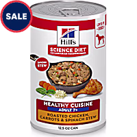 Hill's Science Diet Roasted Chicken, Carrots, & Spinach Stew Senior 7+ Healthy Cuisine Canned Dog Food