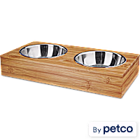 EveryYay Wood Double Diner for Dogs