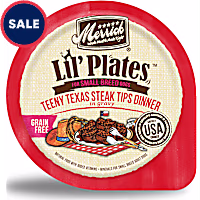 Merrick Lil' Plates Grain Free Teeny Texas Steak Tips Dinner Recipe Small Breed Wet Dog Food