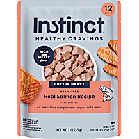 Instinct Healthy Cravings Grain Free Real Salmon Recipe Natural Wet Cat Food Topper