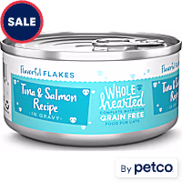WholeHearted All Life Stages Canned Cat Food - Grain Free Tuna and Salmon Recipe Flaked in Gravy