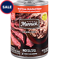 Merrick Grain Free Soft & Healthy Wet Recipe, Real Texas Beef Dinner Premium & Natural Canned Dog Food