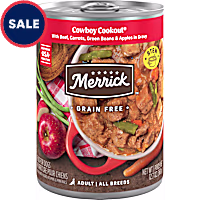 Merrick Grain Free Cowboy Cookout Premium and Wholesome Gluten Free Canned Adult Wet Dog Food