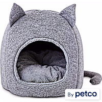 EveryYay Snooze Fest Fellow Feline Hooded Igloo Cat Bed