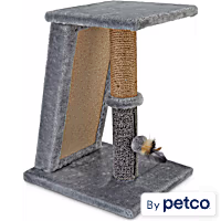 EveryYay Raised Runway Cat Scratch Post With Refillable Corrugated Cardboard