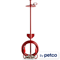 EveryYay Stretch Your Legs Trusty Tether Tie-Out Cable with Dome Stake, For Dogs up to 100 lbs.