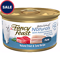 Fancy Feast Gourmet Naturals Trout & Tuna Recipe Pate Wet Cat Food