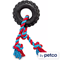Leaps & Bounds Toss & Tug Tire Rope Dog Toy