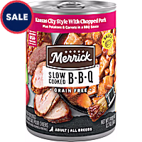 Merrick Slow Cooked BBQ Premium and Healthy Real Meat Grain Free Kansas City Style with Pork Canned Dog Food