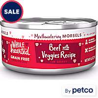 WholeHearted All Life Stages Grain-Free Beef with Veggies Recipe Morsels in Gravy Wet Cat Food