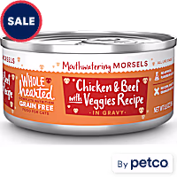 WholeHearted All Life Stages Grain-Free Chicken & Beef with Veggies Recipe Morsels in Gravy Wet Cat Food
