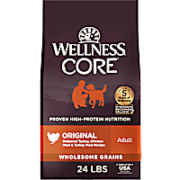 Wellness CORE Wholesome Grains, High Protein, Deboned Turkey, Turkey Meal & Chicken Meal Recipe Dry Dog Food