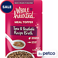 WholeHearted Tuna & Vegetable Recipe Broth Flavor-Boosting Wet Cat Meal Topper