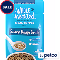 WholeHearted Salmon Recipe Broth Flavor-Boosting Wet Cat Meal Topper