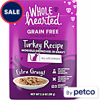WholeHearted All Life Stages Grain-Free Turkey Recipe Morsels in Extra Gravy Wet Cat Food