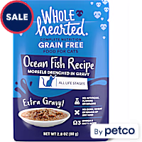 WholeHearted All Life Stages Grain-Free Ocean Fish Recipe Morsels in Extra Gravy Wet Cat Food