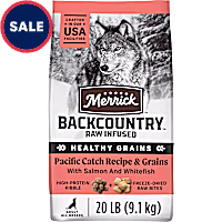 Merrick Backcountry Healthy Grains Kibble with Freeze Dried Raw Pieces, Pacific Catch Recipe Premium Dog Food