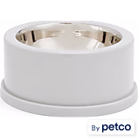 EveryYay Dining In Grey Enamel-Coated Stainless-Steel Dog Bowl