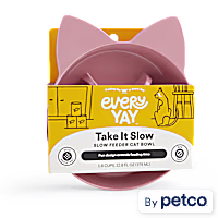 EveryYay Take It Slow Mauve Slow Feeder Cat Bowl