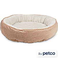 EveryYay Snooze Fest Tan Textured Round Cat Bed