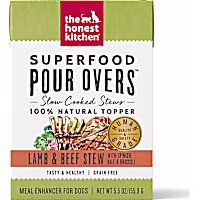 The Honest Kitchen Superfood Lamb & Beef Stew with Spinach, Kale & Broccoli Wet Dog Food Topper