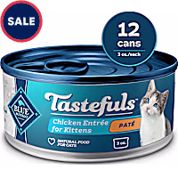 Blue Buffalo Tastefuls Made with Natural Ingredients Chicken Entree Wet Cat Food Pate for Kittens