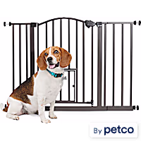 EveryYay In The Zone Arched Metal Walk-Through Pet Gate