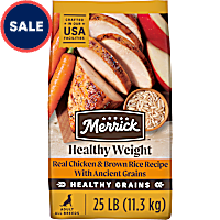 Merrick Healthy Grains, Wholesome And Natural Kibble, Healthy Weight Recipe Premium Adult Dry Dog Food