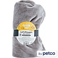 EveryYay Let's Snuggle Grey TeXtured Plush Pet Throw