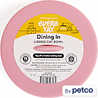 EveryYay Dining In Lidded Stainless-Steel Cat Bowl