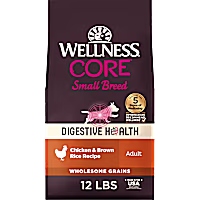 Wellness CORE Small Breed, Natural Ingredients for Sensitive Stomachs, Chicken Recipe Digestive Health Dry Dog Food