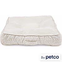 EveryYay Essentials Snooze Fest Brown Melange Knit Rectangle Lounger Dog Bed With Orthopedic Fill