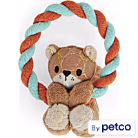 Leaps & Bounds Tough Plush Squirrel Rope Dog Toy