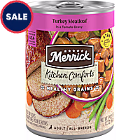 Merrick Kitchen Comforts Healthy and Natural Turkey Meatloaf with Brown Rice and Gravy Canned Adult Dog Food