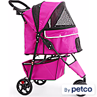 EveryYay Pink Places to Go Reflective Pet Stroller