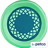 Leaps & Bounds Green Splash & Dash Canvas Floating Flyer Water Dog Toy, Medium