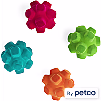 Leaps & Bounds Flocked Ball with Nubs Assorted Color Dog Toy