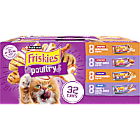 Friskies Poultry Shreds, Meaty Bits and Prime Filets Gravy Wet Cat Food Variety Pack