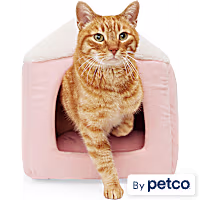 EveryYay Pink House Convertible Hooded Cat Bed