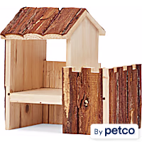 EveryYay Natural Wooden House Hideaway for Small Animals