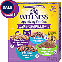 Wellness Appetizing Entrees Little-a-This, Little-a-That, Seafood & Poultry Wet Cat Food Variety Pack