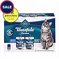 Blue Buffalo BLUE Tastefuls Chicken & Tuna Resealable Twist Cap Adult Cat Natural Purees Variety Pack
