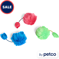 Leaps & Bounds Fur Ball Rattle Assorted Cat Toy