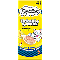 Temptations Lickable Spoons Tasty Chicken and Savory Salmon Flavor Adult Wet Cat Treat
