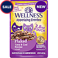 Wellness Appetizing Entrees Natural, Protein-Rich, Grain Free, Tuna & Cod Recipe Flaked Adult Wet Cat Food