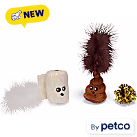 Leaps & Bounds Toilet Toys 3-Piece Cat Toy Set