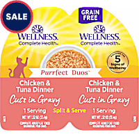 Wellness Complete Health Purrfect Duos Cuts in Gravy Chicken & Tuna Cat Food